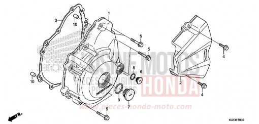 KURBELGEHAEUSEDECKEL, L. CBR300RAG de 2016